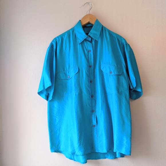 Daniel Hecter 100% Silk Shirt - Picture 1 of 7